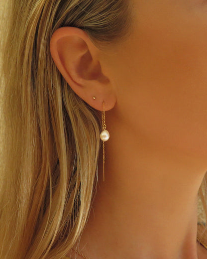 Pearl Teardrop Earrings - Sterling Silver - Waterproof & Tarnish-Resistant | The Littl