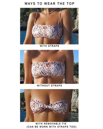 Authentic Bikini Top - Snake - On Model | The Littl