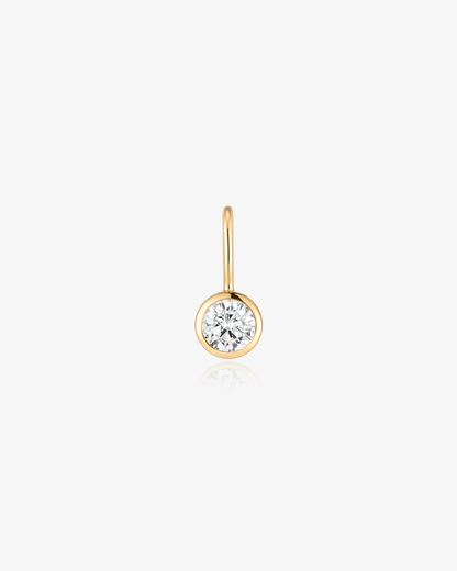 Birthstone charm in 14k solid gold with a lab-grown diamond