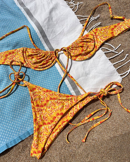 Decadent Bikini Top - Spicy Olive - On Model | The Littl Australia