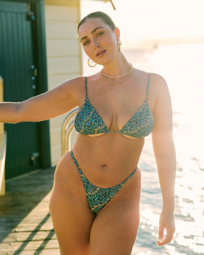 Driven Bikini Bottom - Teal Olive - Styled | The Littl Australia