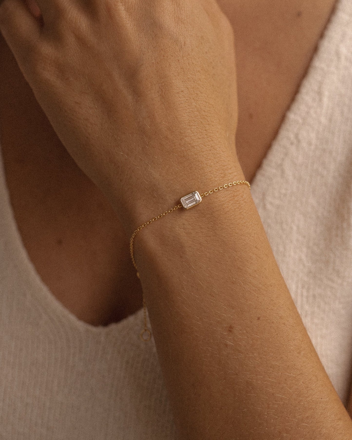 PRE-ORDER: Emerald-Cut Lab-Grown Diamond Bracelet - 14k Solid Gold