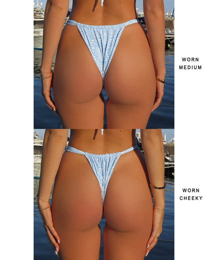 Fierce Bikini Bottom - Azure - Worn | The Littl