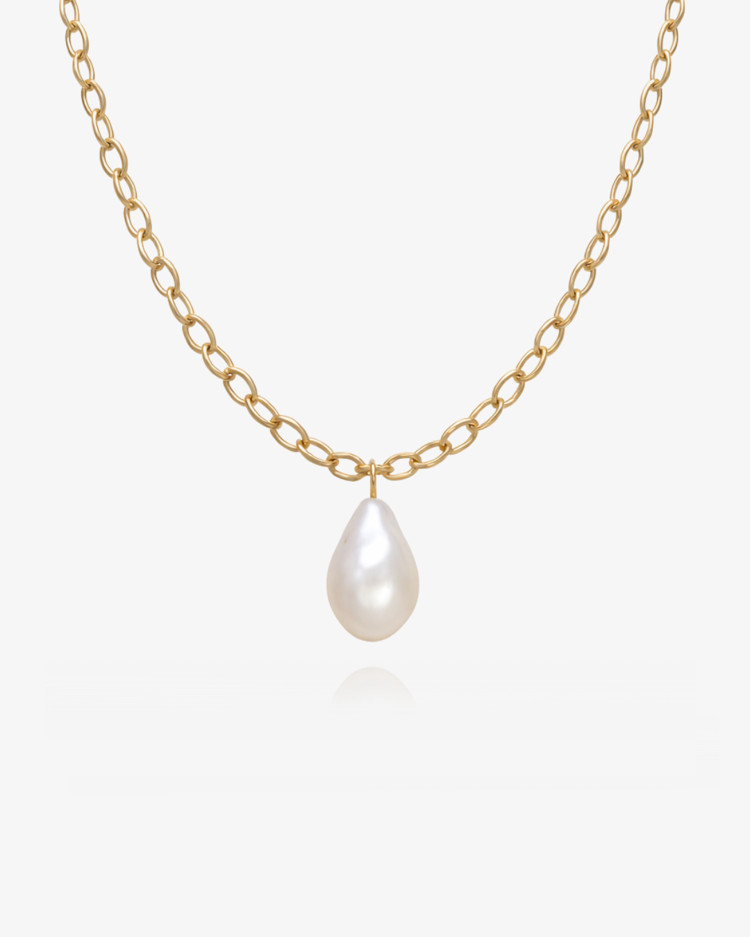 Large Freshwater Pearl Necklace - 14k Yellow Gold Fill