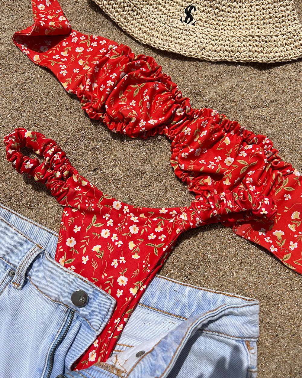 Magnetic Bikini Bottom - Valencia - Worn | The Littl
