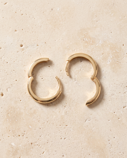 PRE-ORDER: Classic Slim Hoop Earrings - 14k Solid Gold
