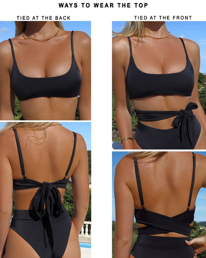 Passionate Bikini Top - Nero - Worn | The Littl