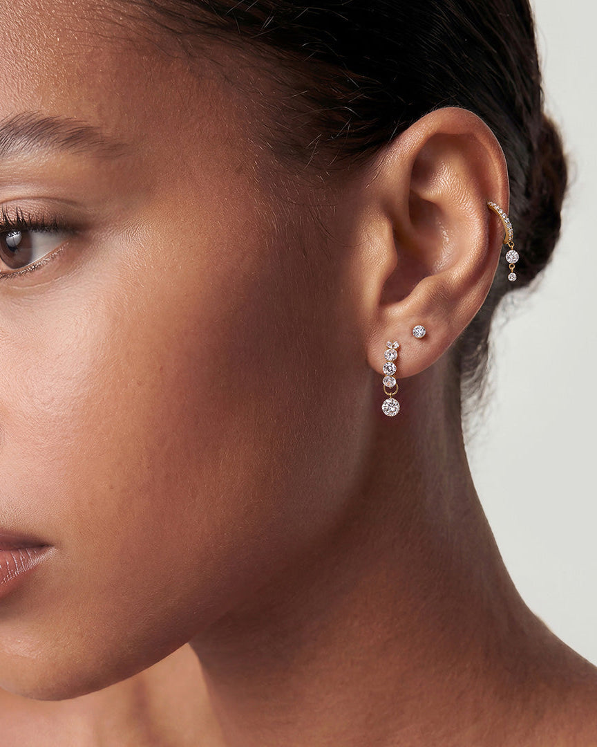 PRE-ORDER: Round Lab-Grown Diamond Flatback Piercing - 14k Solid Gold