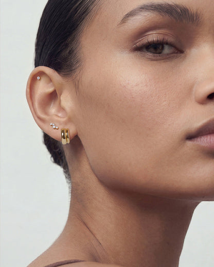 PRE-ORDER: Round Lab-Grown Diamond Flatback Piercing - 14k Solid Gold