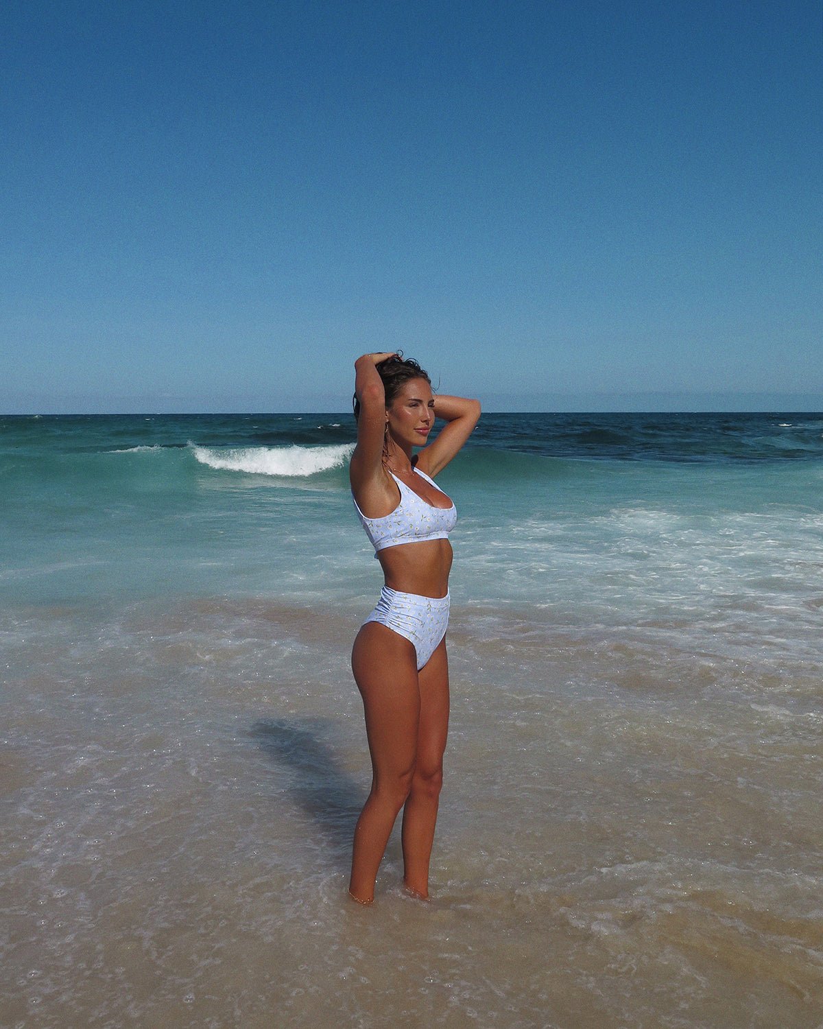 Supportive Bikini Top - Sorrento - On Model | The Littl Australia