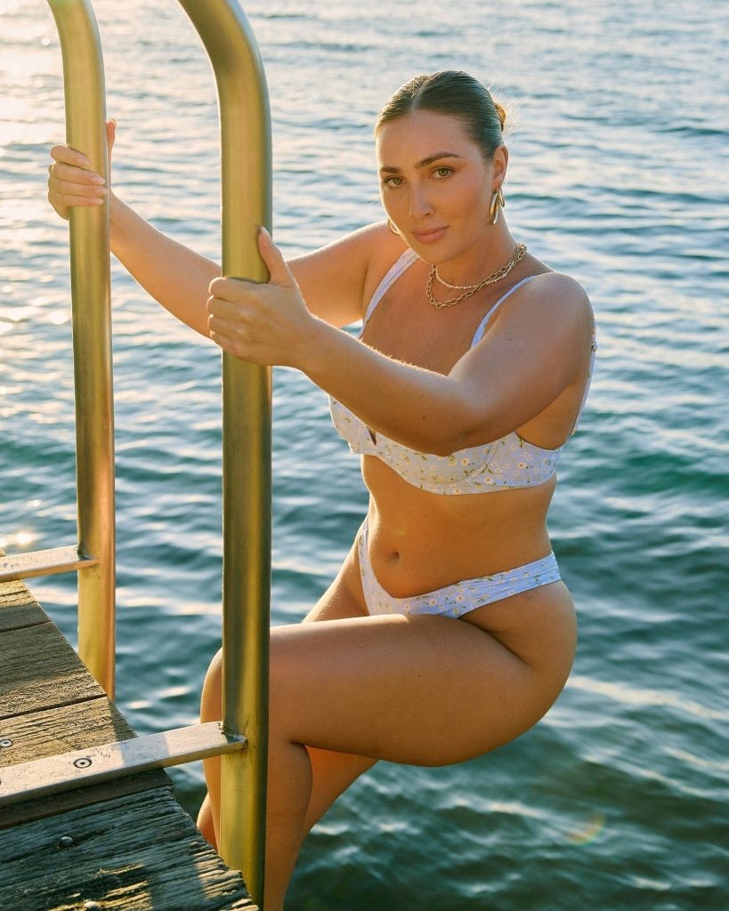 Worthy Bikini Top - Sorrento - Worn - Waterproof | The Littl