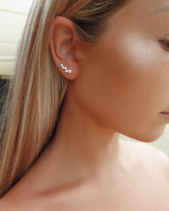 Load image into Gallery viewer, CZ Satellite Earrings
