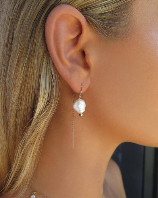 AZALIA FRESHWATER PEARL EARRINGS - The Littl - 14k Yellow Gold Fill -
