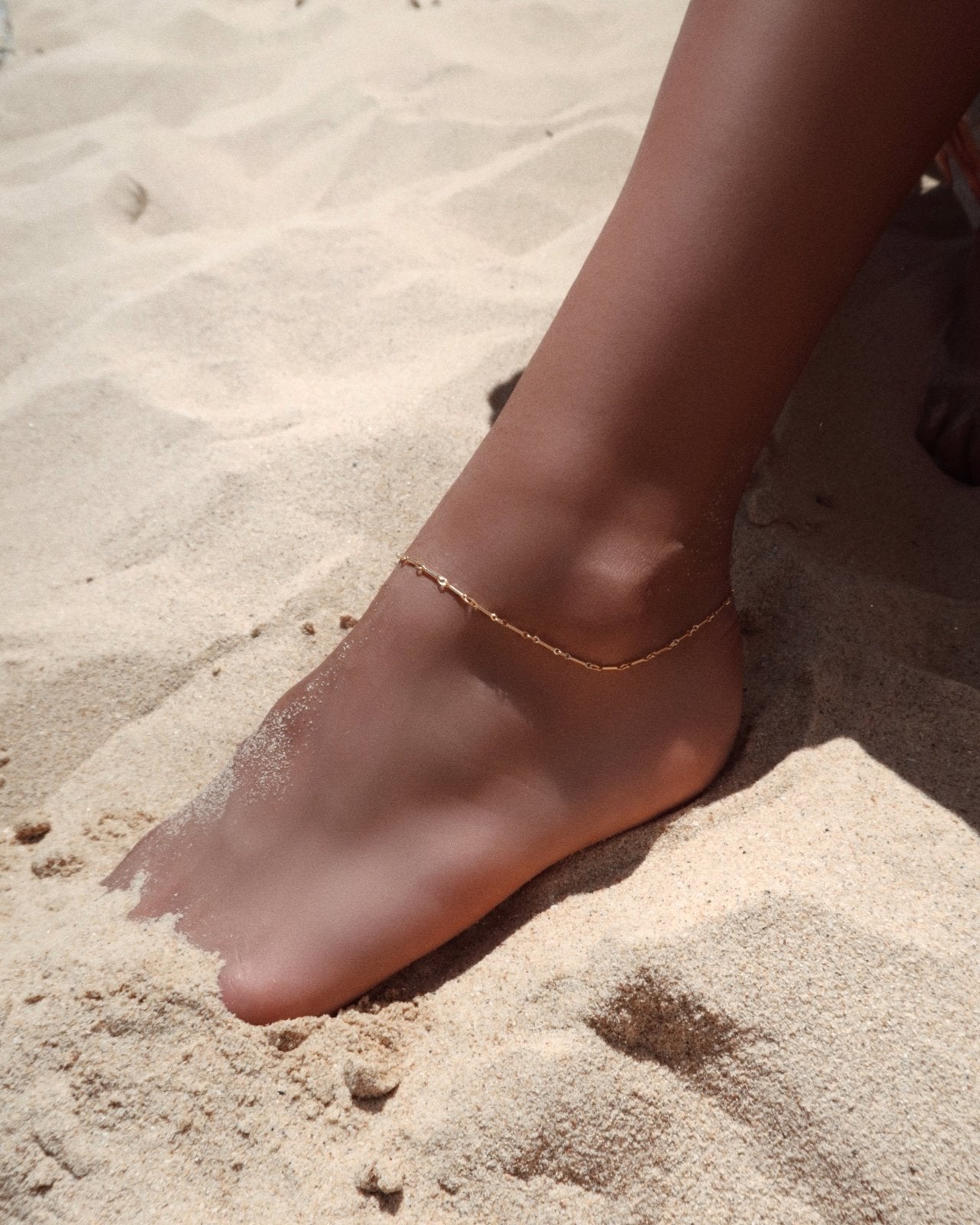 BAR CHAIN ANKLET - The Littl - 14k Yellow Gold Fill -