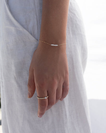 Beaded Pearl Ring - 14k Gold-Filled - Everyday Waterproof | The Littl