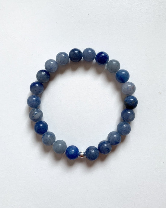 Load image into Gallery viewer, BLUE AVENTURINE BRACELET - The Littl - 14k Yellow Gold Fill - 16cm (S)
