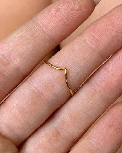 Chevron Ring - 14k Rose Gold-Filled - Hypoallergenic & Waterproof | The Littl