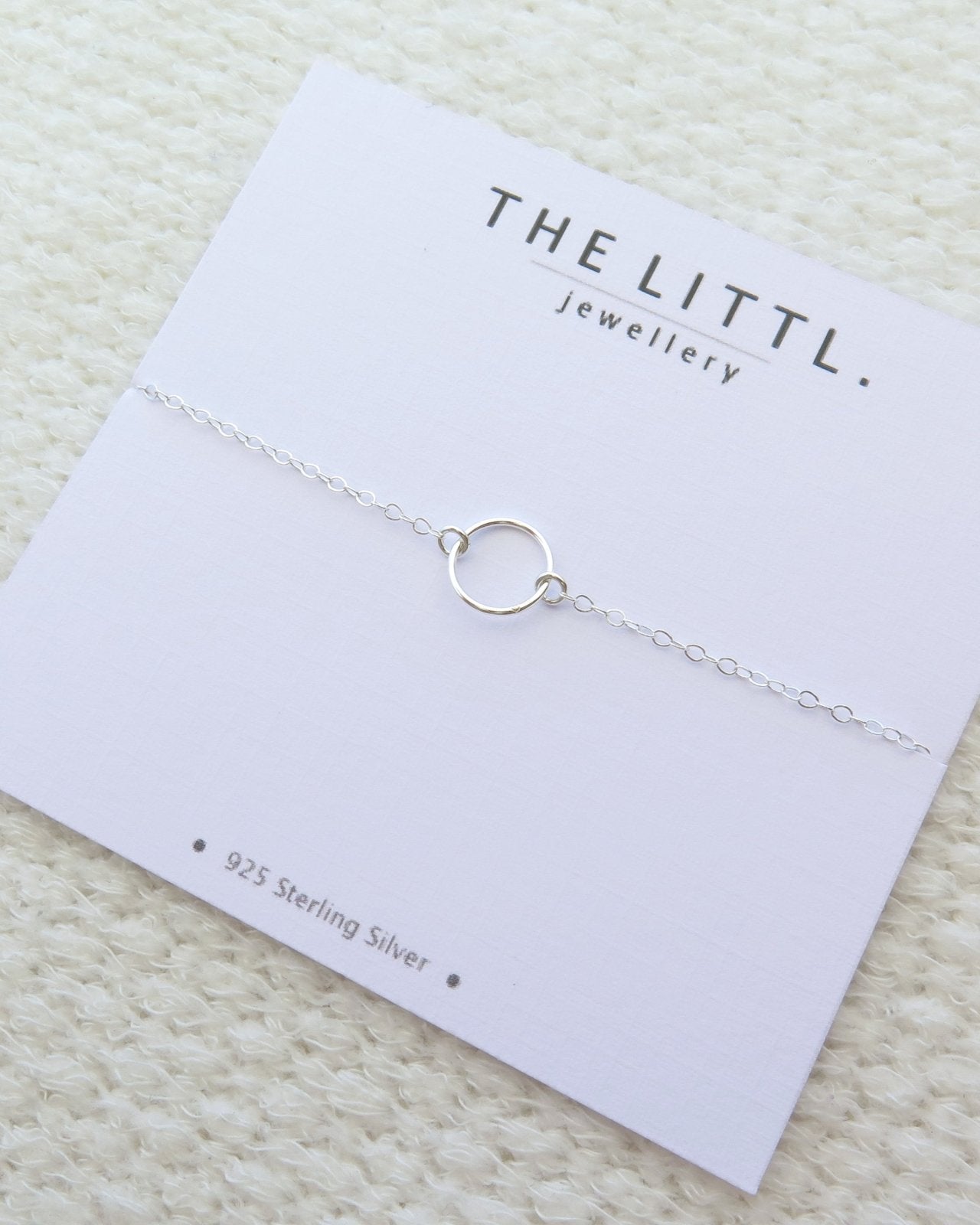 CIRCLE BRACELET- Sterling Silver - The Littl - Classic Chain - 16cm