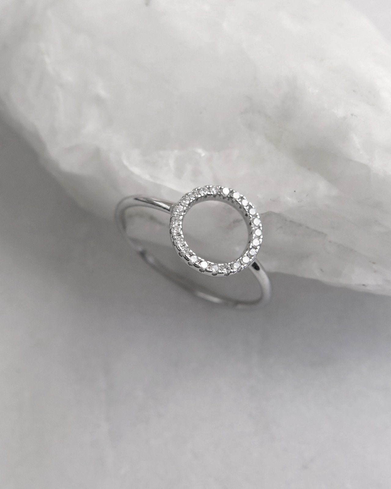 CIRCLE CZ RING- Sterling Silver - The Littl - 6 -