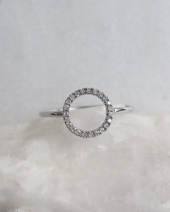 Load image into Gallery viewer, CIRCLE CZ RING- Sterling Silver - The Littl - 6 -

