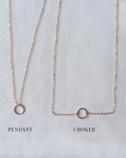 Circle Necklace - Everyday Necklaces - 14k Gold-Filled | The Littl Australia