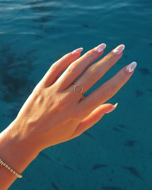 CIRCLE RING- 14k Yellow Gold - The Littl - 14k Yellow Gold Fill - 5