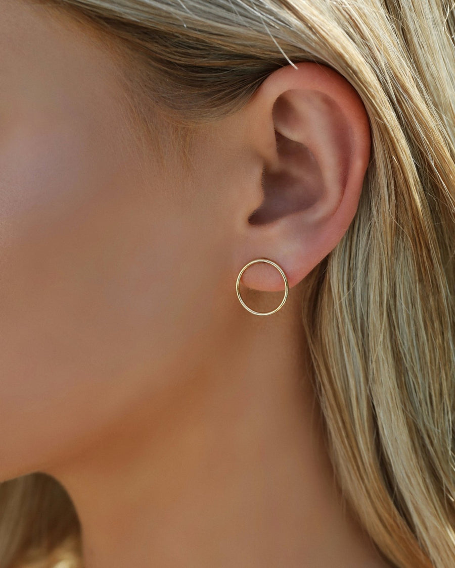 Circle Stud Earrings
