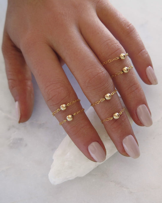 CLASSIC FINGERTIP RING- 14k Yellow Gold - The Littl - 5cm (small) - 1x Ring