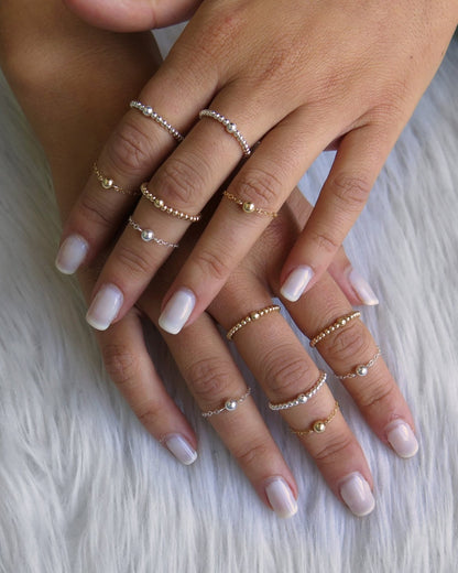 Beaded Ring - 14k Gold-Filled - Everyday Waterproof | The Littl