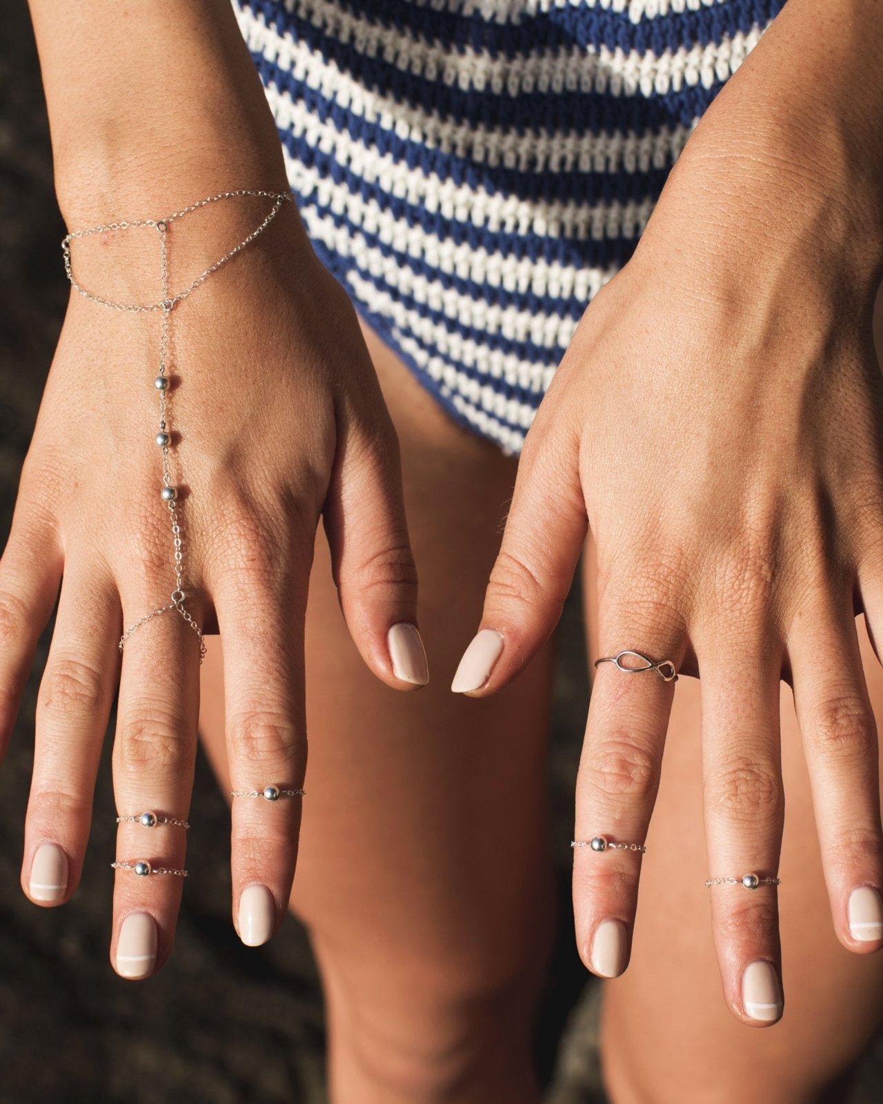 CLASSIC FINGERTIP RING- Sterling Silver - The Littl - 5cm (small) - 1x Ring