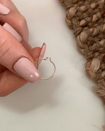 Classic Hoop Earrings - 14k Rose Gold-Filled - Australian Jewellery | The Littl