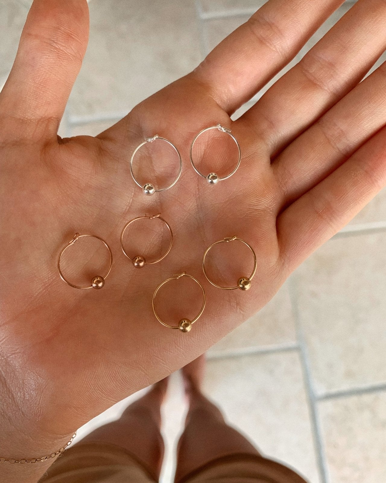 Pearl Hoop Earrings - 14k Rose Gold-Filled - Waterproof & Tarnish-Resistant | The Littl