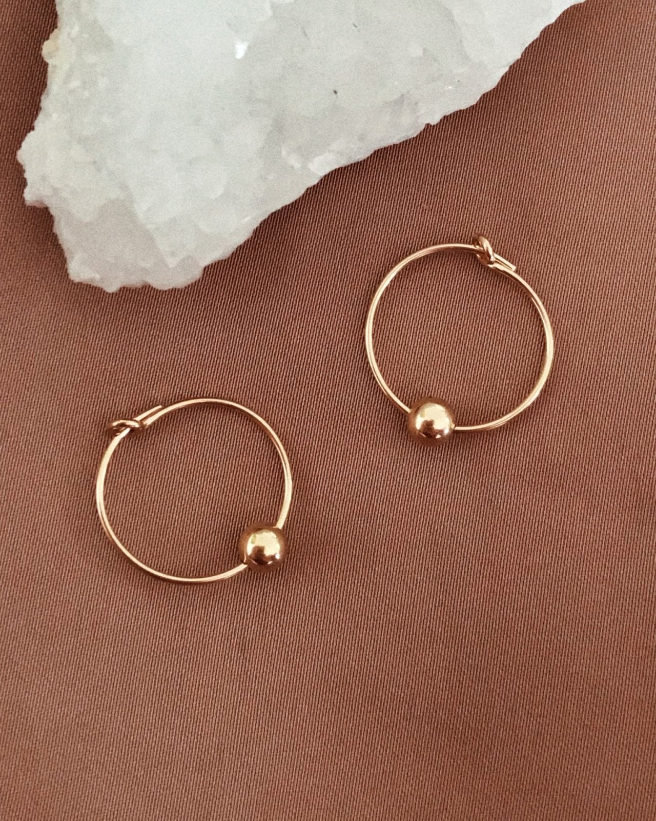 CLASSIC HOOP EARRINGS- 14k Yellow Gold - The Littl - -