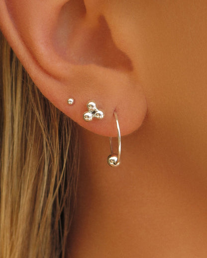 Pearl Hoop Earrings - Sterling Silver - Waterproof & Tarnish-Resistant | The Littl