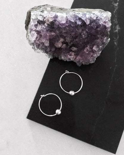 Classic Hoop Earrings - Sterling Silver - Detail | The Littl