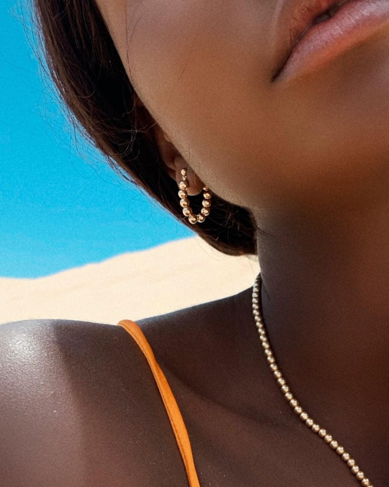 CLASSIC HOOP STUD EARRINGS - The Littl - 14k Yellow Gold Fill -