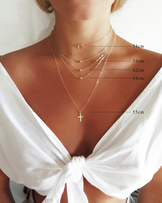 CLASSIC NECKLACE- 14k Rose Gold - The Littl - 37cm (choker) - Classic Chain