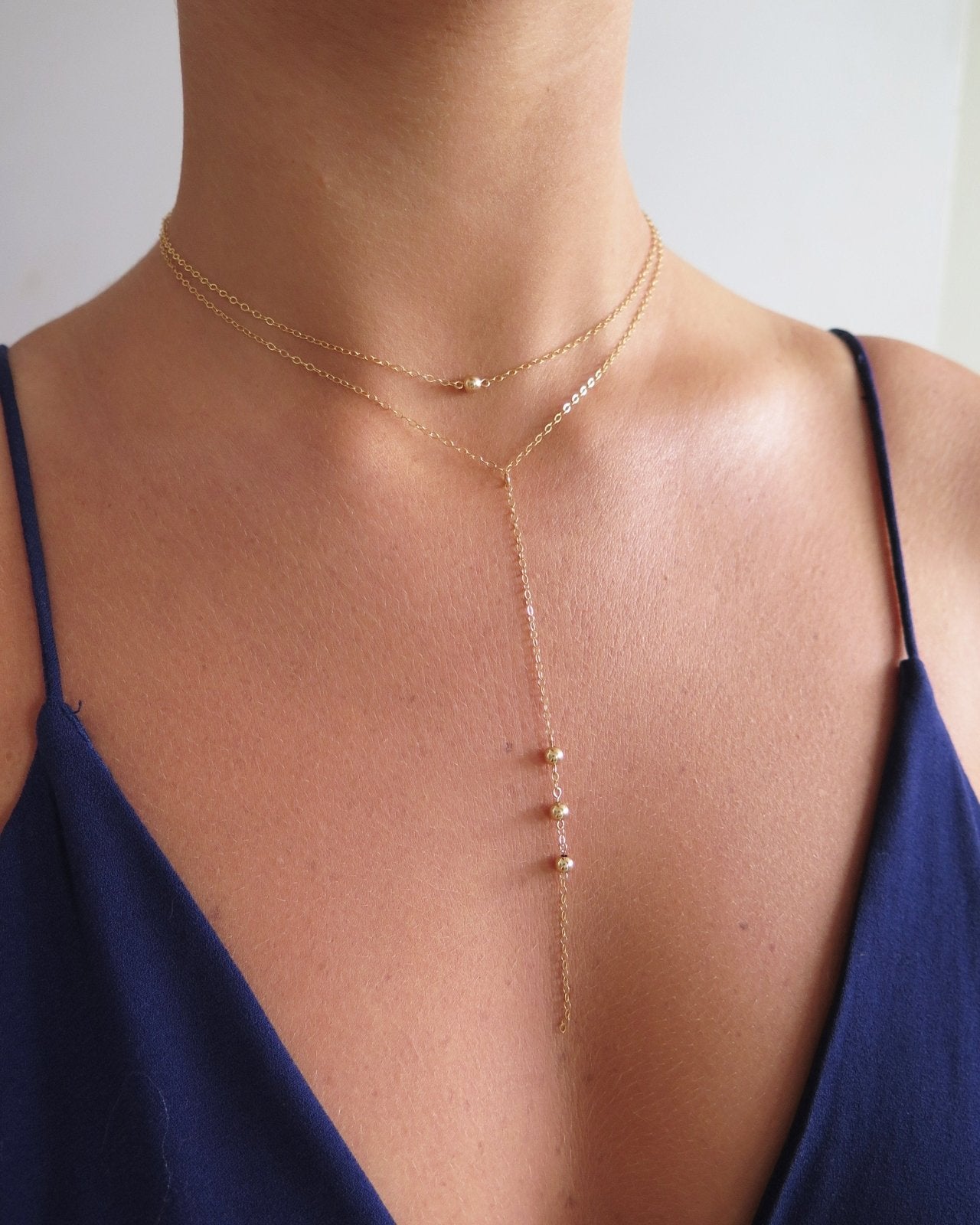 Load image into Gallery viewer, CLASSIC NECKLACE- 14k Yellow Gold - The Littl - Classic Chain - 37cm (choker)
