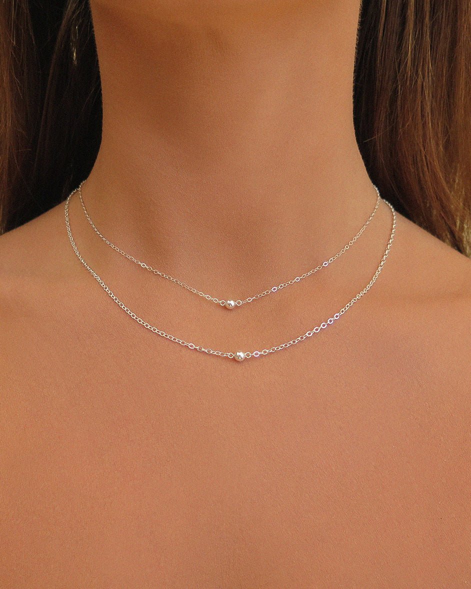 CLASSIC NECKLACE- Sterling Silver - The Littl - Classic Chain - 37cm (choker) Necklaces