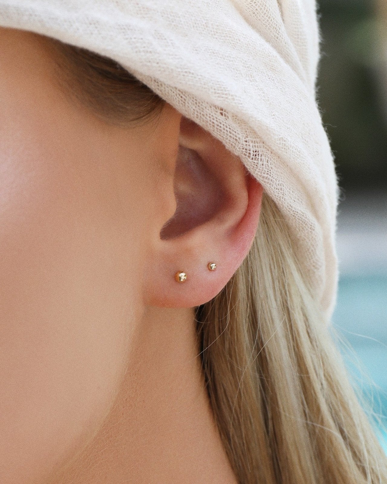 CLASSIC STUD EARRINGS- 14k Gold - The Littl - 14k Yellow Gold Fill - 3mm