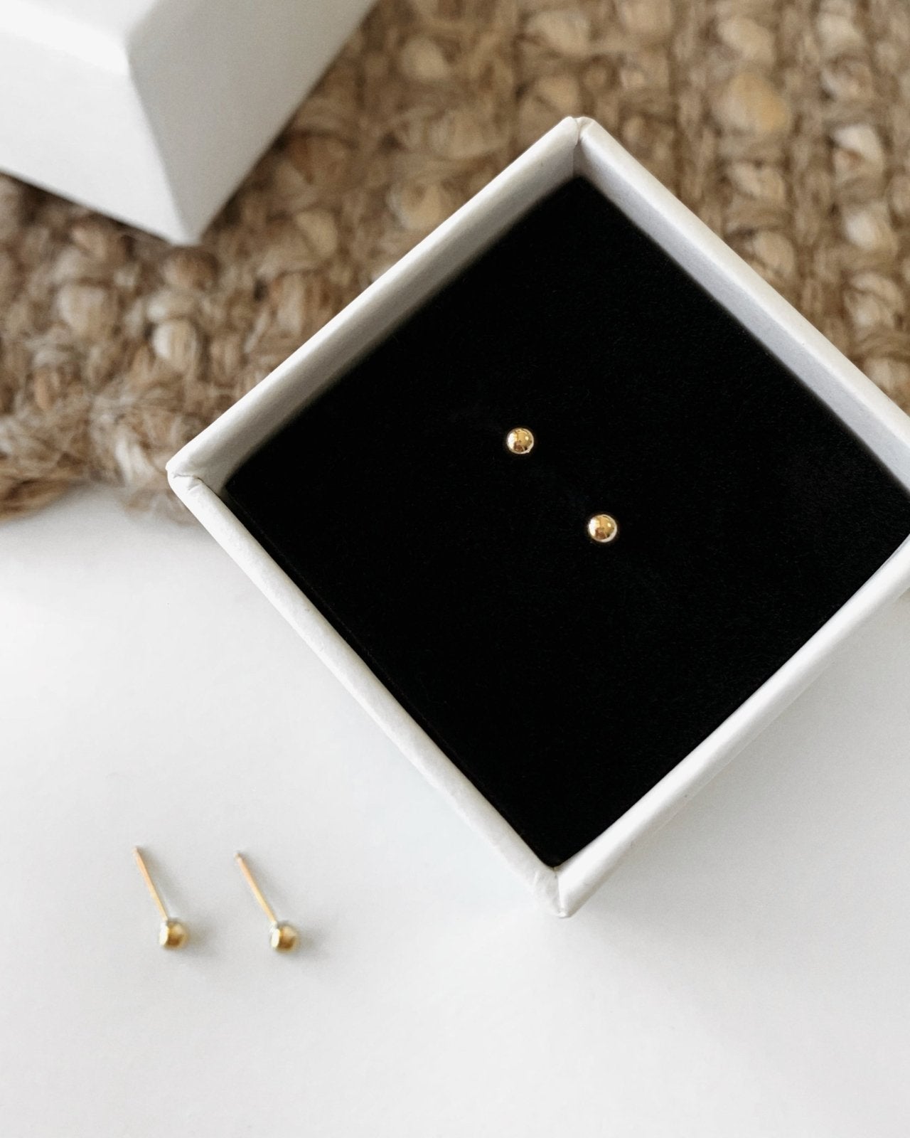 CLASSIC STUD EARRINGS- 14k Gold - The Littl - 14k Yellow Gold Fill - 3mm