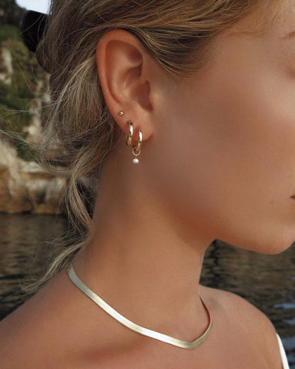 Chain Stud Earrings - 14k Gold-Filled - Waterproof & Tarnish-Resistant | The Littl