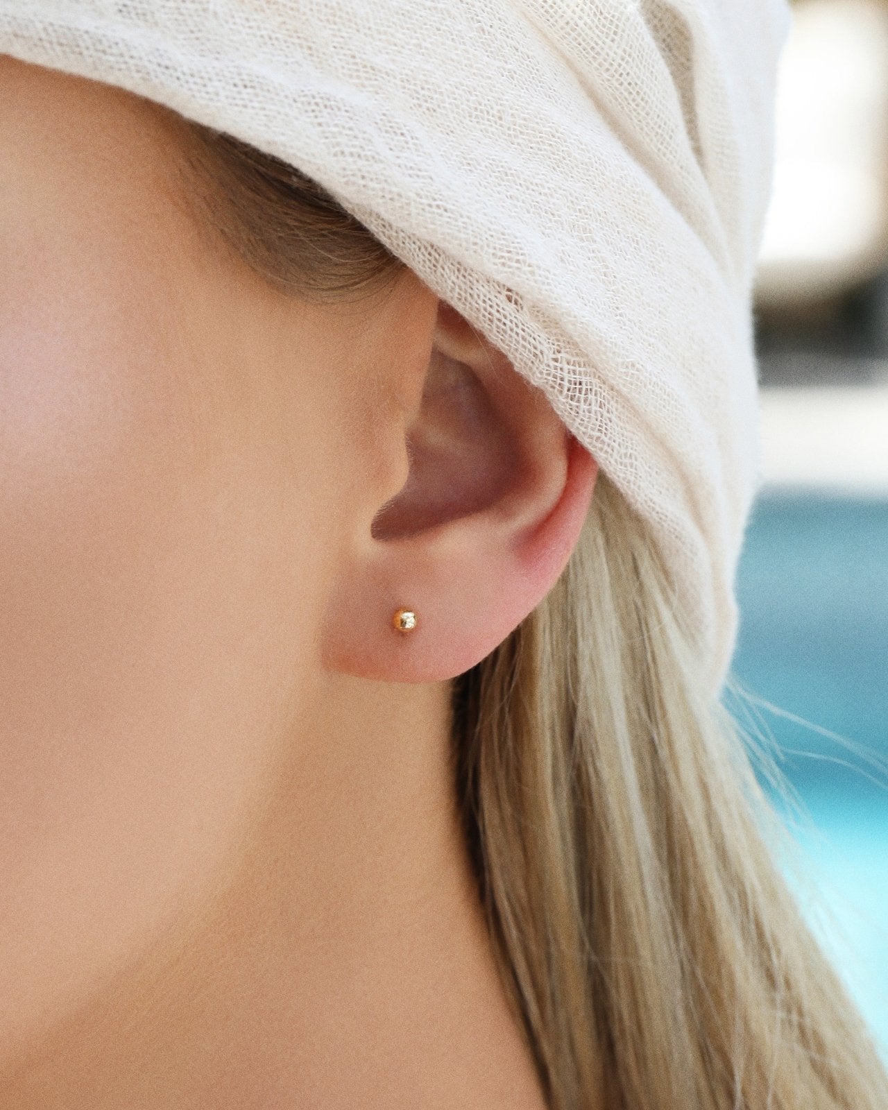 CLASSIC STUD EARRINGS- 14k Gold - The Littl - 14k Yellow Gold Fill - 3mm