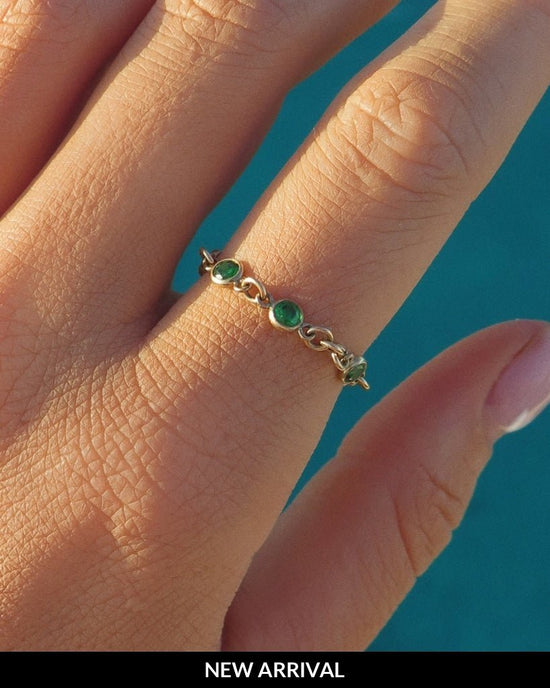 CZ CHAIN RING - 14k Yellow Gold Fill - The Littl - 14k Yellow Gold Fill - 5 Coming Soon