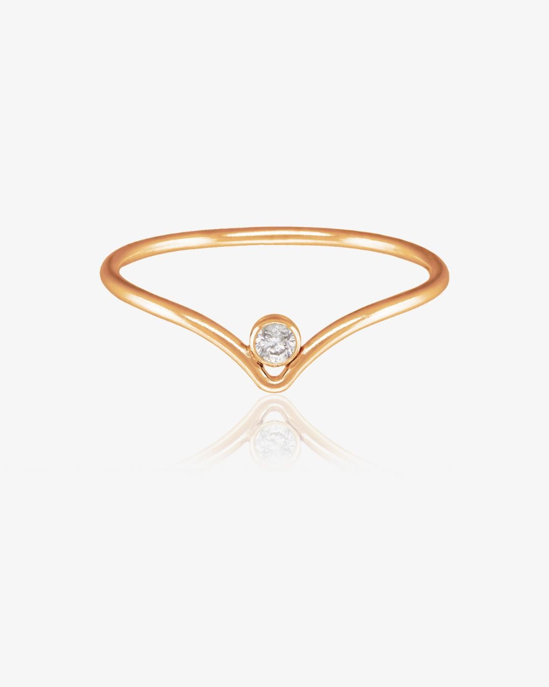 CZ CHEVRON RING - The Littl - 14k Yellow Gold Fill - 5 Rings