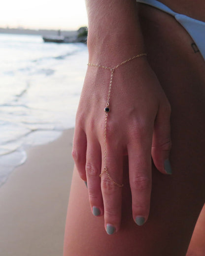 Hand Chain Gold - 14k Rose Gold-Filled - Everyday Waterproof | The Littl
