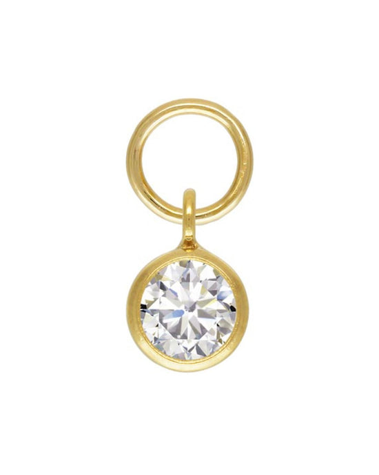 CZ PENDANT W/ EXTRA RING - The Littl - Sterling Silver - 4mm Extra part