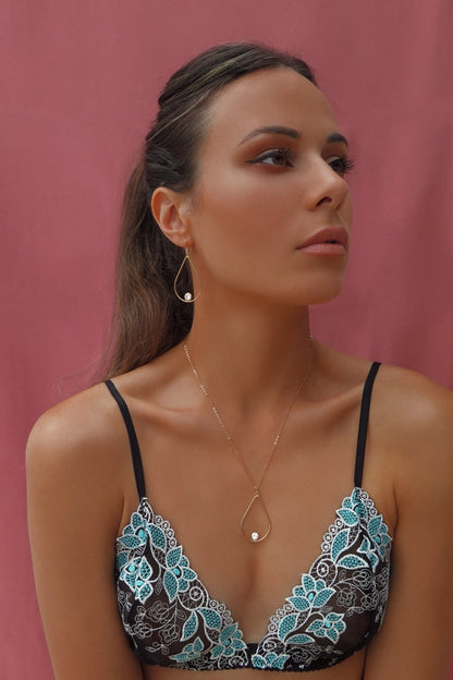 CZ Teardrop Earrings - 14k Gold-Filled - Hypoallergenic & Waterproof | The Littl