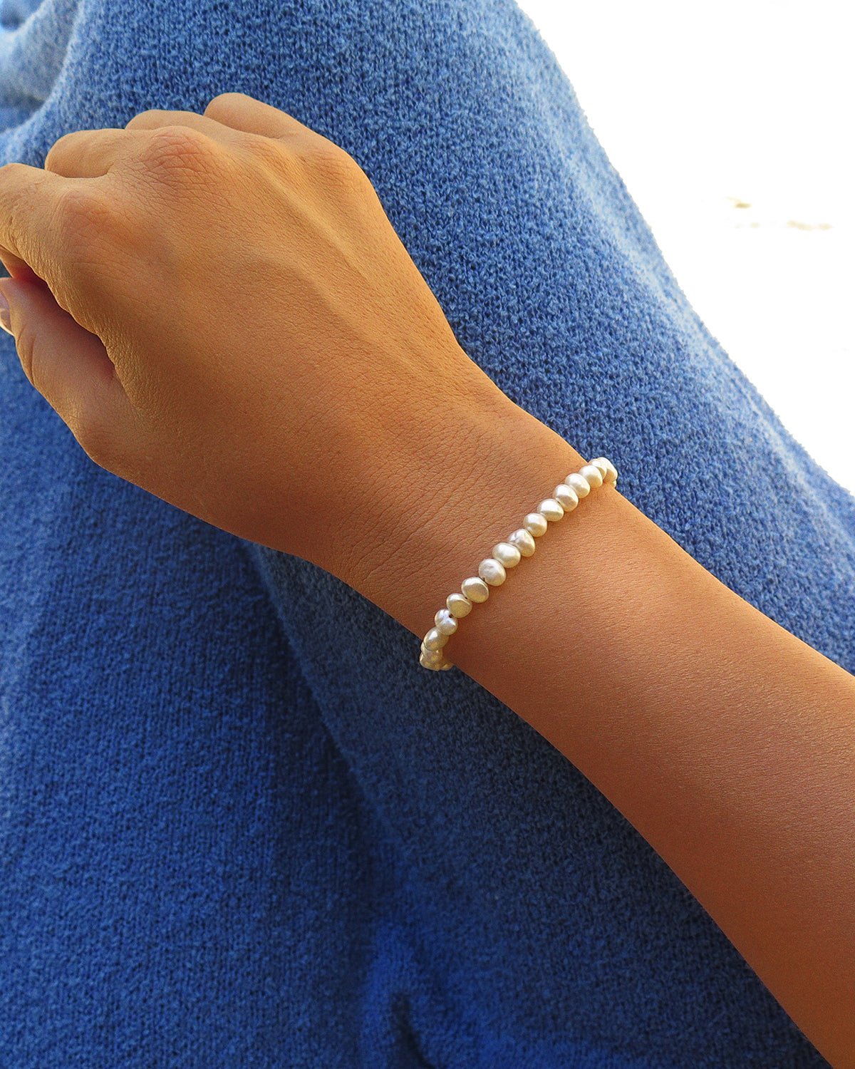 FRESHWATER PEARL BEADED BRACELET - The Littl - 14k Yellow Gold Fill - 16cm Bracelets