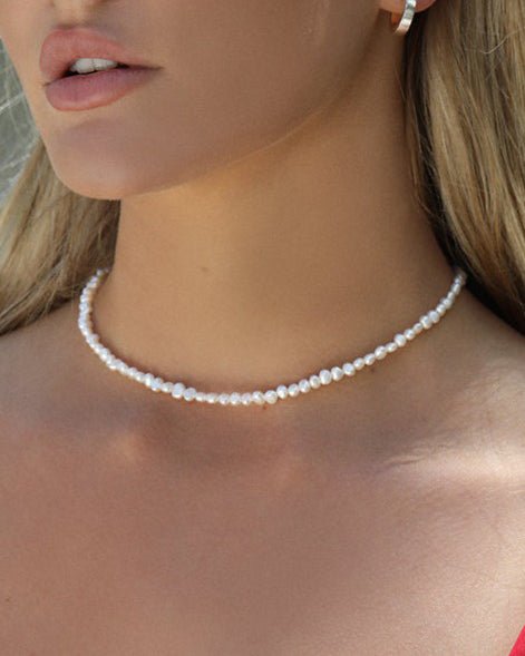 FRESHWATER PEARL BEADED NECKLACE - The Littl A$154.99 A$164.99 14k Yellow  Gold Bridal (Jewellery Only) Chokers
